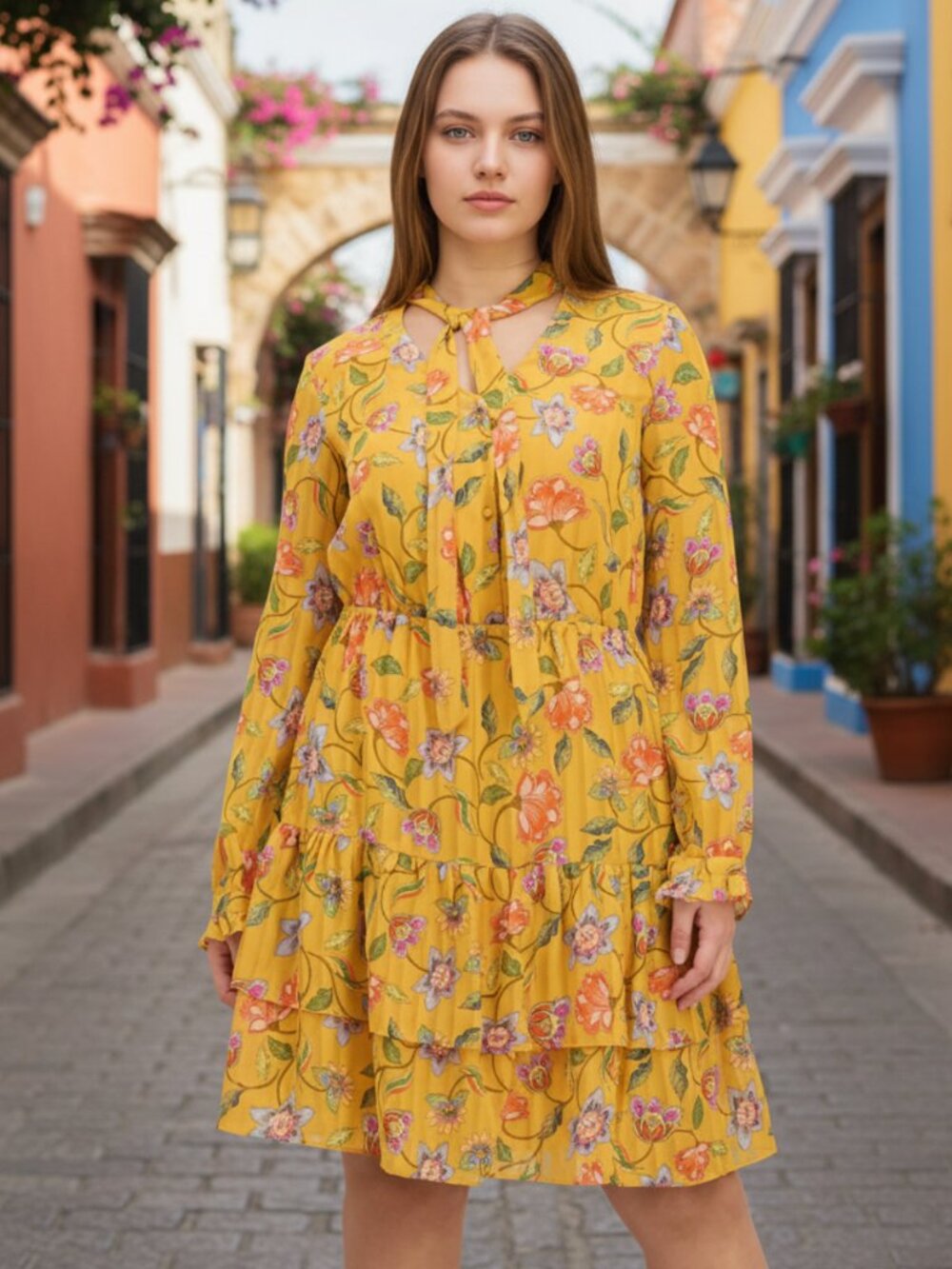 NWT Nanette Lepore Women Floral Printed Mini Dress, Multicolor